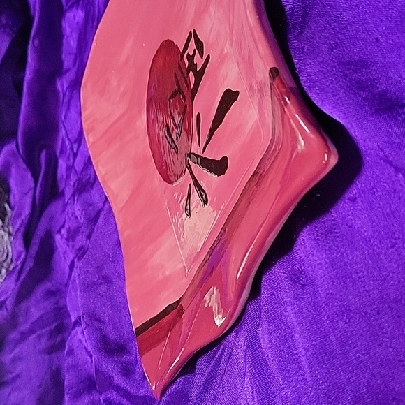 Chinese blessing square wavey edge plate - Picture 2 of 8